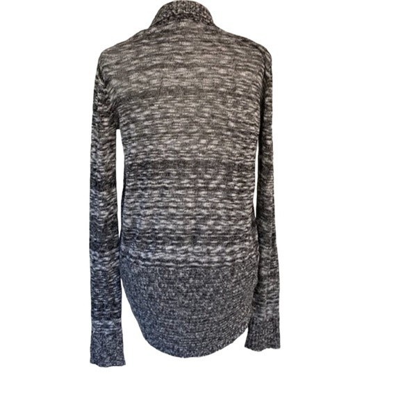 Cardigan Open Front Knit Cascade Rounded Cardigan Sweater High Low Long Sleeve - Picture 5 of 13